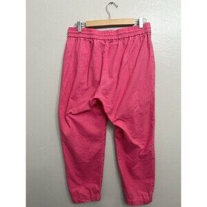 J Crew 55% Linen Blend Pull On Elastic Waist Pants Hot Pink Size 10 travel
